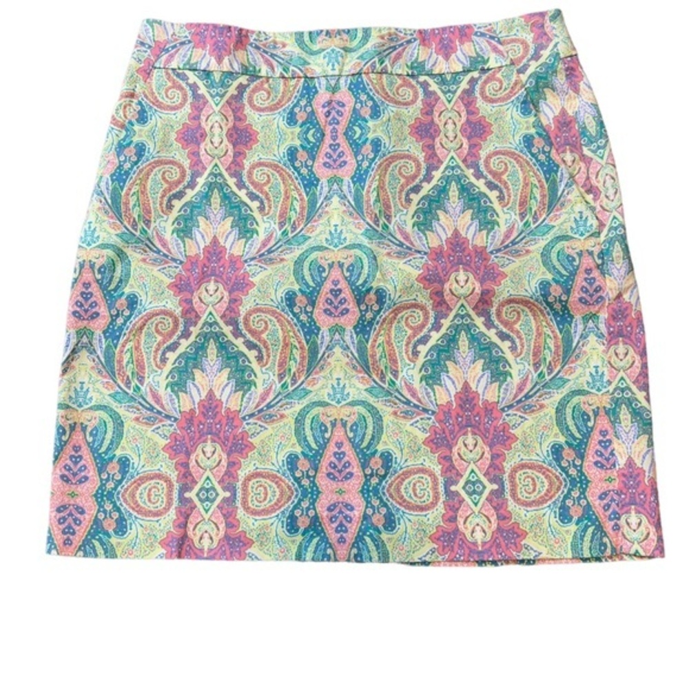 Ann Taylor Madison Skirt Pastel Multicolor with Pockets Size 2P